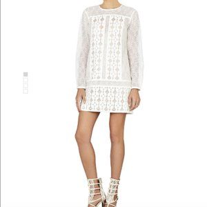 NWT BCBGMAXAZRIA White/Off-White Lace Dress Sz S